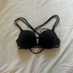 Black Strappy Bikini Top